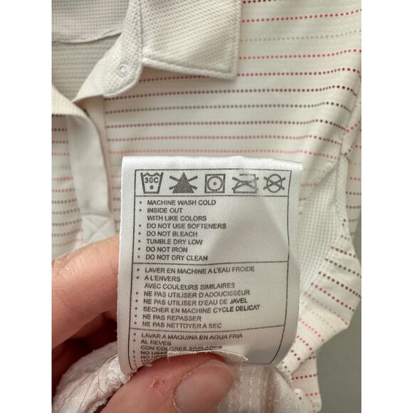 NIKE GOLF | White Striped Dri-FIT Long Sleeve Pullover | Size Medium - Picture 7 of 7